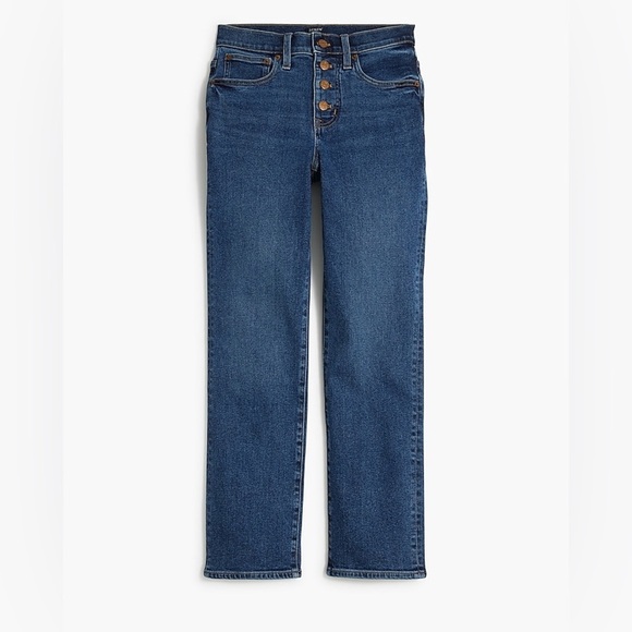 J. Crew Essential Straight High Waisted Blue Denim Jeans Women’s Size 29 - Picture 1 of 4